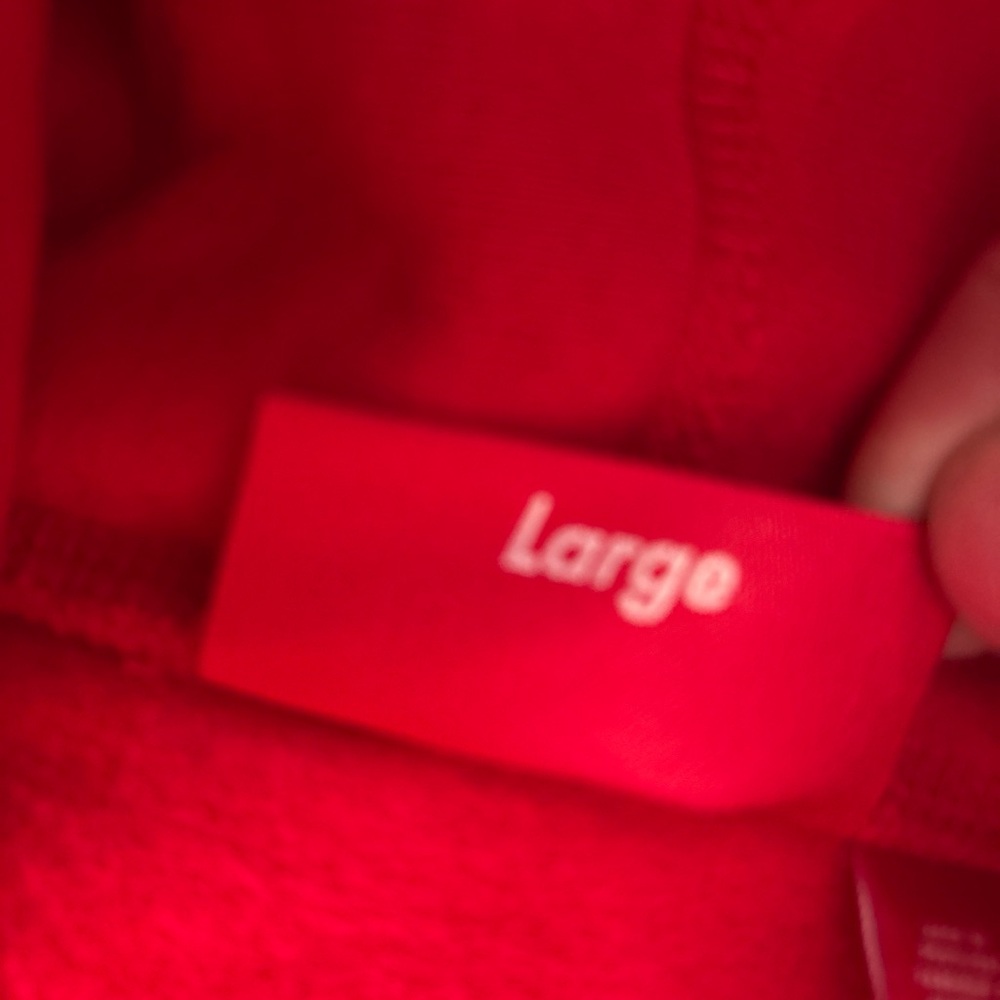 Supreme Ghostface arc logo Red Pullover Hoodie with Black Drip nwt large - Picture 7 of 16